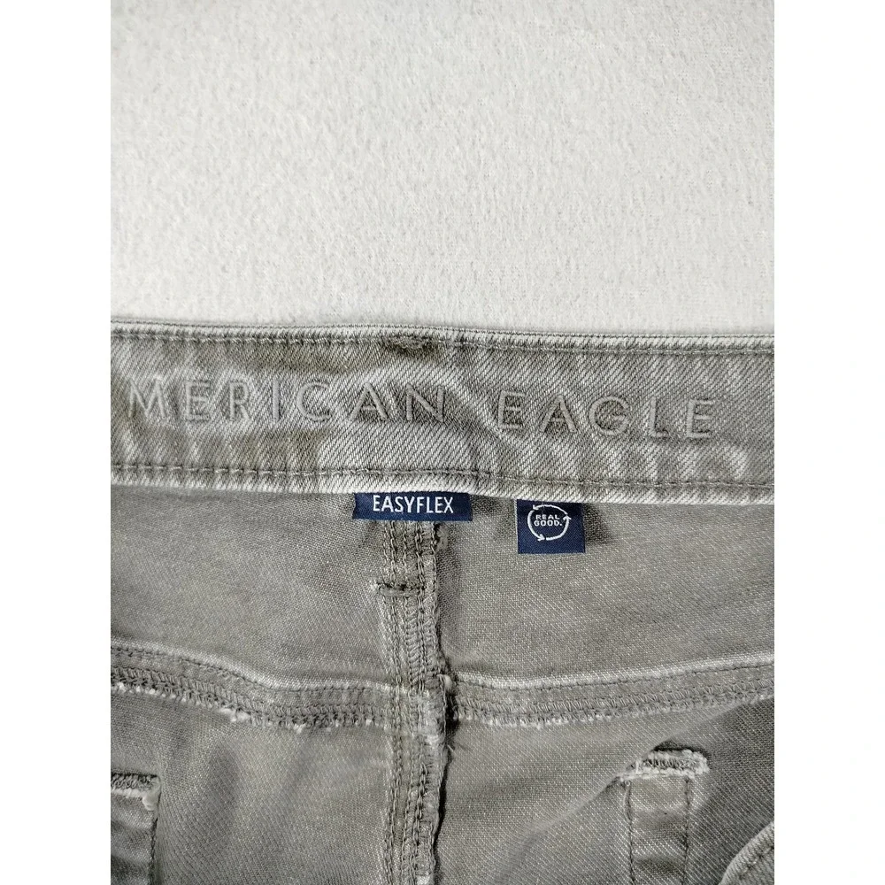 American Eagle Easyflex Jeans Mens 38 Gray Athletic Tapered Stretch Denim Casual
